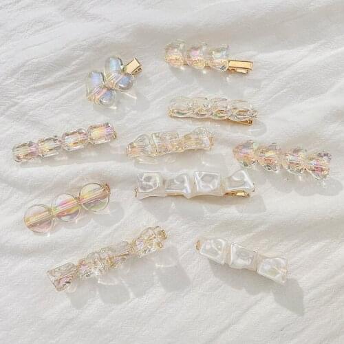 Crystal Metal Hair Clip Sweet Style Hairpin Girls Side Clip Ladies Luxury Barrettes Headwear Accessories