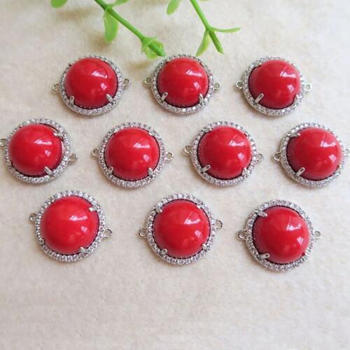 10pcs/lot Druzy Gold Plated Faceted red pearl Crystal Connector Beads For DIY Making Bracelet necklace Jewelry BD59
