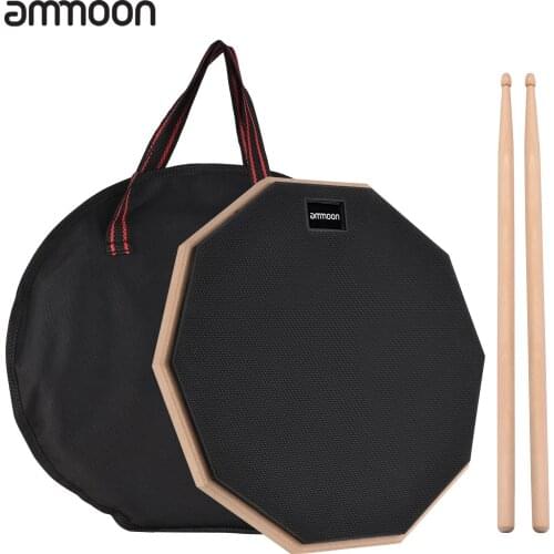 12 Inch Drum Practice Pad Mute Drum Pad & Drum Stick Carrying Bag for Students Beginners Percussion instruments Drum Accessories