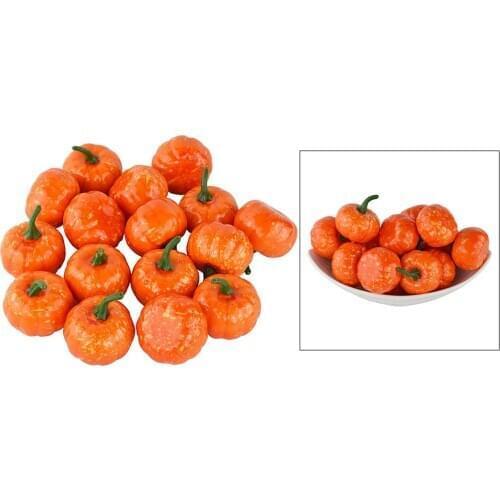 16Pcs Halloween Artificial Lifelike Pumpkins Decoration for Autumn Harvest Thanksgiving Day Party Decor Photography Props