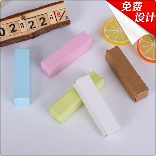 20*20*71mm 100pcs Lip Balm Tube Packaging Carton Box Lipstick Tube DIY Packing box Colorful Kraft Paper Gift