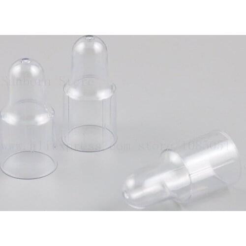 200pcs/lot Wholesale Clear Lid Cap Cover For Essential Oil Bottle fit For 18mm Bottle Neck