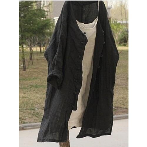 2015 Spring original design vintage linen plate buttons shirt 17392-13