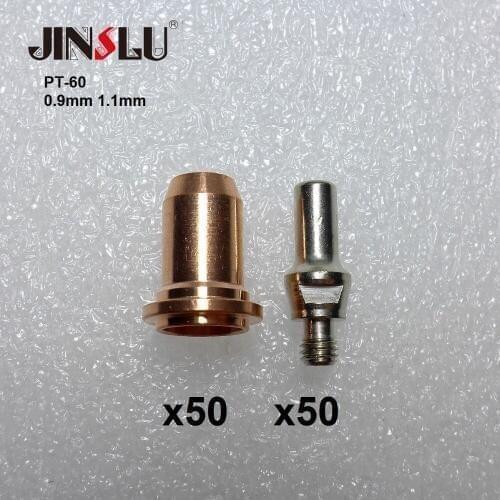 52582 Electrodes 50pcs + Tips 50pcs PT-60 PT-40 IPT-60 IPT 60 IPT-40 PTM-60 Back Striking Plasma Consuambles NON HF Pilot Arc