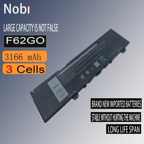 Nuobi F62GO F62G0 Laptop Battery for Dell Inspiron 13-7370 7373 7380 7386 Vorstro 13-5370