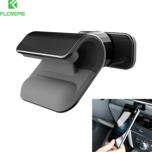 Universal Car Phone Holder Gravity Clip Car Navigation Stand Multifunction For iPhone 12 Pro Rotatable Silicone Pad Phone Holder