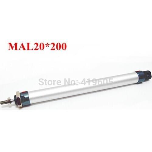 Free shipping Pneumatic cylinder MAL20*200 ,Aluminum alloy mini cylinder,G1/8"