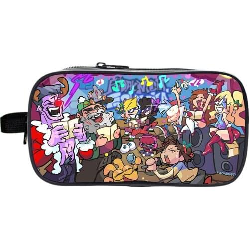 Friday Night Funkin Pencil Case Multifunction Pen Bag Double Zipper Students School Pencil Cases Boy Girl Stationery Pen Bags