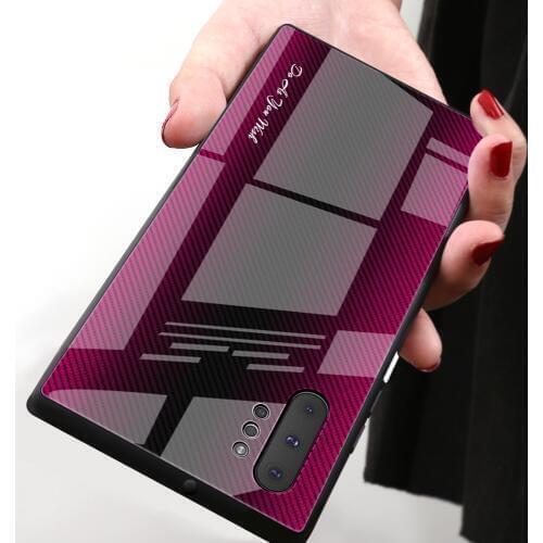 For Samsung Galaxy 10 Case Luxury Hard Tempered glass Gradient protective back cover case for samsung note 10 plus note10 pro