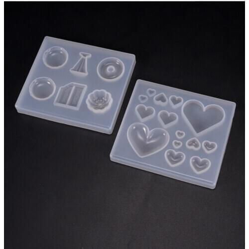 DIY Crystal Epoxy Mould Candy Candy Love Heart-shaped Patch Decoration Silicone Mold