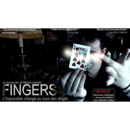 Fingers (Gimmick+online instruct) by Mickael Chatelin,Card Magic Tricks,Close Up,Stage,Illusion,Prop,Mentalism,Magia Toys