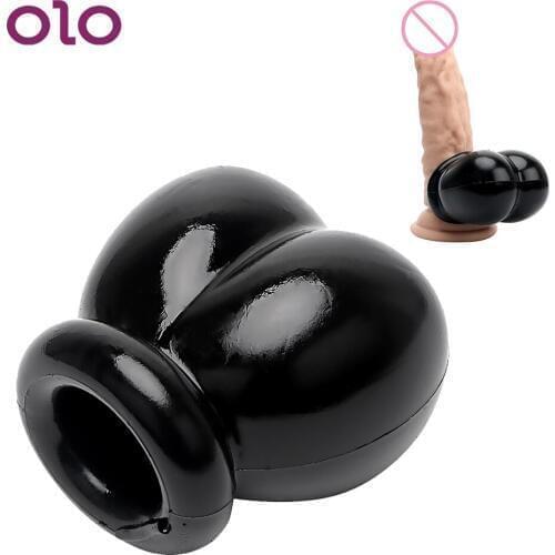 OLO Penis Rings Chastity Cage Scrotum Bondage Restraint Ball Stretcher Cock Ring Sex Toys For Men Delay Ejaculation