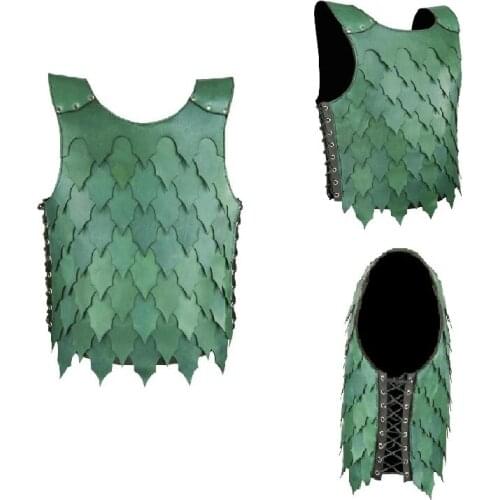 Larp Cuirass Medieval Chest Armor Leather Pauldrons Breastplate Shoulder Spaulders Rome Warrior Gladiator Costume For Men