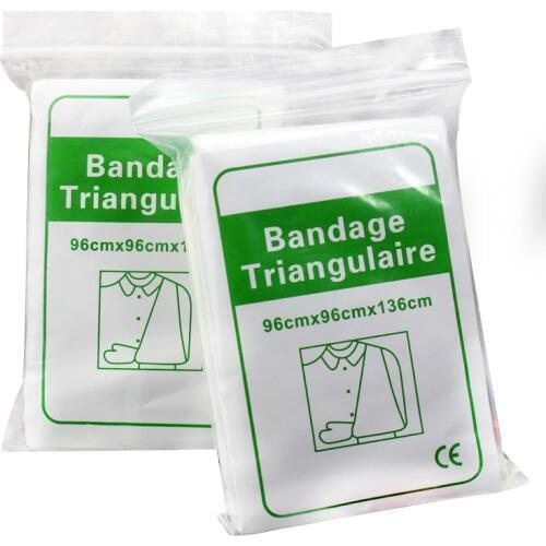 5packs/lot Medical Non-Woven Gauze Pad Sterile Triangular Bandage First Aid Wrap Wound Dressing Emergency Kit Accessories