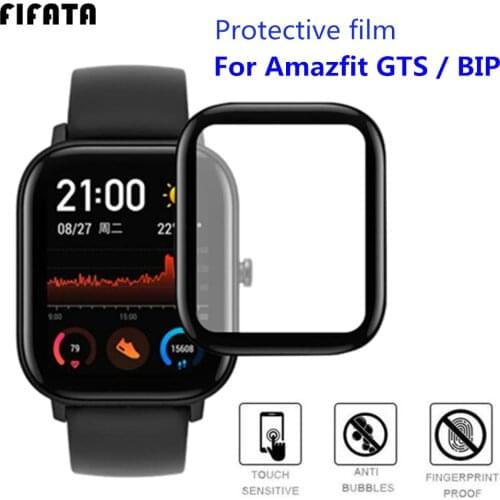 FIFATA Screen Protection Film 3D Curved Full Edge Coverage Soft Film Cover For Huami Amazfit GTS BIP U / S GTS 2 Smart Watch