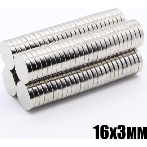 100pcs 16x3 mm N35 Strong Neodymium Magnets for diy 16x3 mm NdFeB Engine Oil Filter Strong Magnet 16*3 mm neodymium magnet