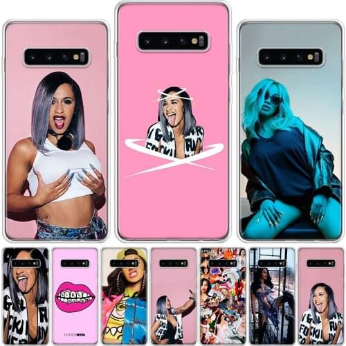 Nova Cardi B tongue Phone Case For Samsung Galaxy Note 8 9 10 20 S21 S20 S10E S10 S9 S8 S7 Ultra J6 Plus Lite Cover