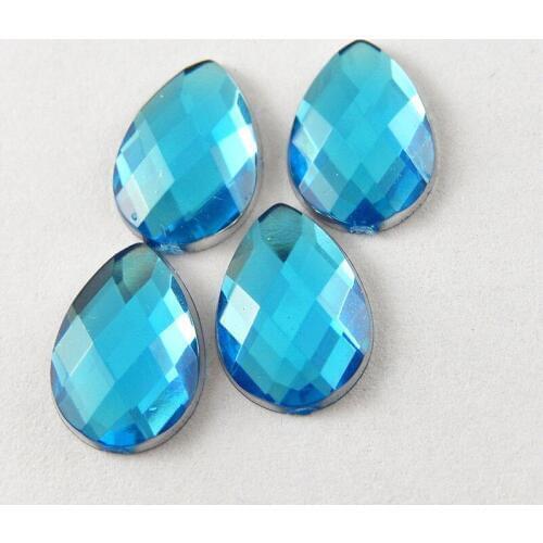 Wholesale 100PCS Water Drop Shape Acrylic Jewelry Making Accessory Light Blue Handmade Crafts Accessory Finding 51957