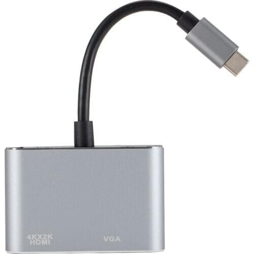 USB C To HDMI 4K VGA Adapter USB 3.1 Type C USB-C To VGA HDMI Video Converters Adaptor For Macbook Pro For Chromebook Pix