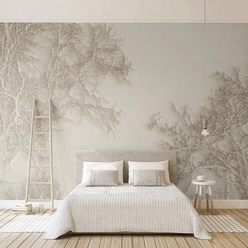 Custom Photo 3D Stereoscopic Relief Tree Branch Forest Large Mural Modern Living Room Bedroom Wall Decoration Wallpaper Murals