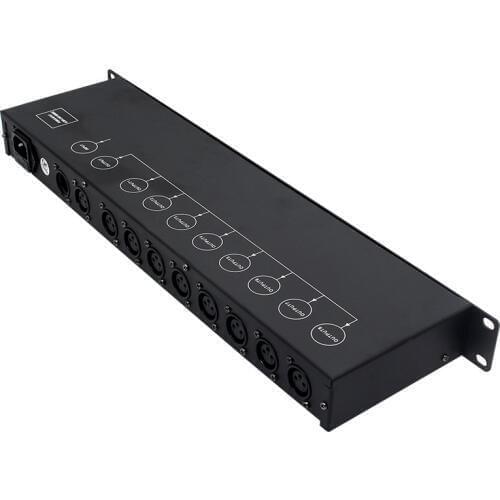 Free shipping DMX512 amplifier Splitter DMX signal repeater 6 Channel 8 output ports DMX signal distributor AC100V-240V input