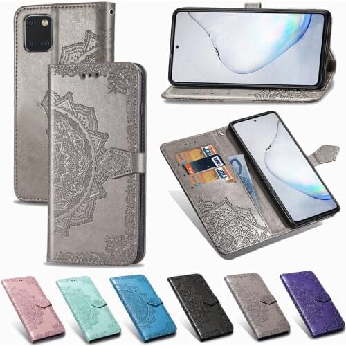 Leather Case Luxury 3D Flower Embossed Wallet Leather Flip Case For Samsung Galaxy A11 M31 Case