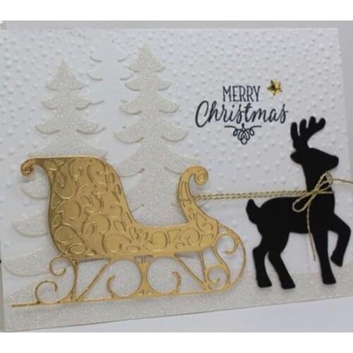 Sleigh Christmas deer Stencil Metal Cutting Dies Cut Practice Hands-on DIY Scrapbooking Album Craft dies