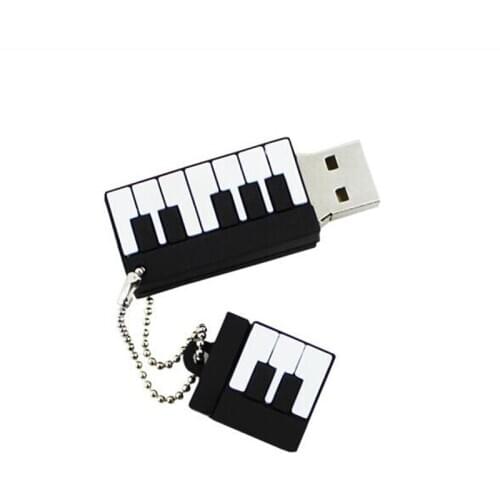 Cartoon Piano Silicone Shape USB 2.0 Memory Flash Pendrive