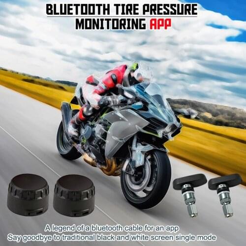 Tire Monitoring System Mobile APP Bluetooth Tire Pressure TPMS For Motorcycles Locomotives 2-wheel Small Monitor For Pressure