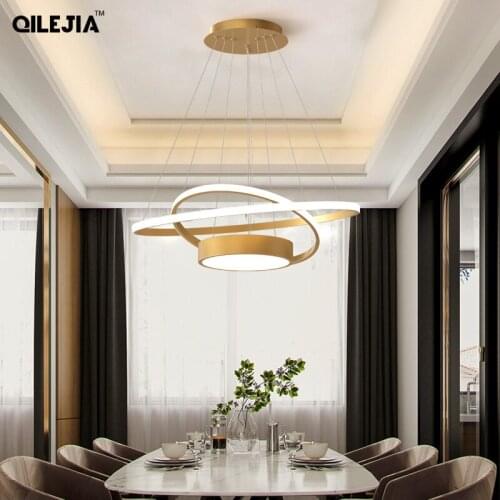 Modern LED pendant light for living room dining room kitchen room bar shop black golden color or white color LED pendant lamp