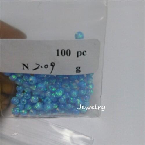 100pcs/ lot Whoelsale synthetic opal good fire bead with full drilled hole for jewelry making
