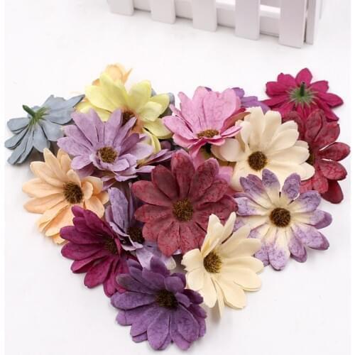 10pcsHigh Simulation Chrysanthemum Artificial Flowers Silk Flower DIY Wedding Wall Background Decoration Bridesmaid Wrist Flower