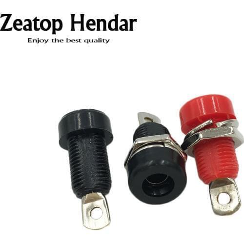 200Pcs 4mm Binding Post Banana Jack Socket Panel Mount for Safety Protection Plug Test Probe Connector