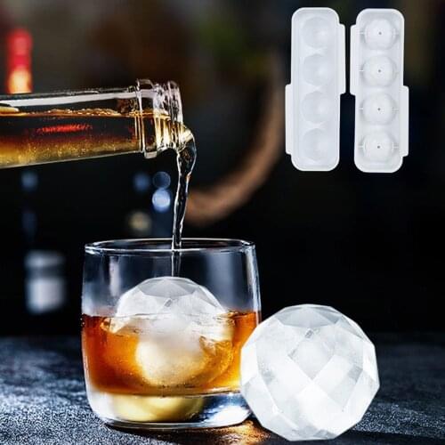 4/15 Cavity Ice Cube Maker Form For Ice Flexible Silicone Whiskey Cocktail Diy Round Ice Ball Ice Grid Party Bar Kitchen Tool