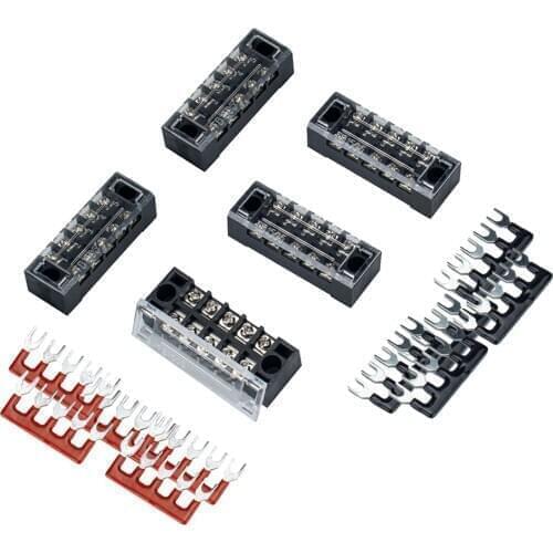 5pcs 5P Screw Barrier Terminal Block + 10pcs 5 Postion Terminal Barrier Strips