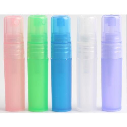 5pcs / batch 3ml high quality color plastic spray bottle female Cometic container fashion nebulizer vial free shipping