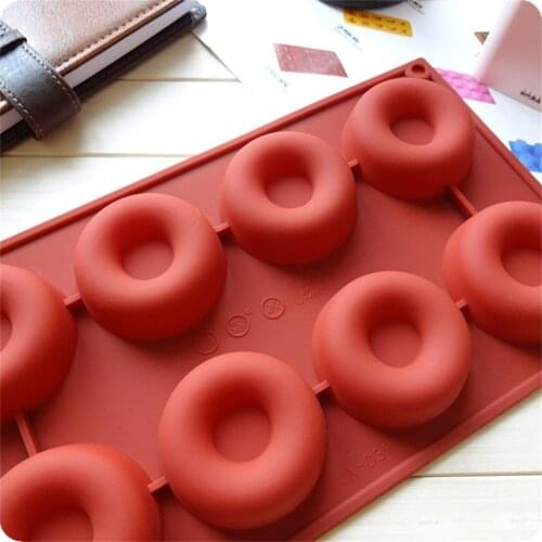 8 Holes Donut Silicone Cupcake Baking Mold Cake Pans Biscuit Cookie Doughnut DIY Molds Doughnut Mould Chocolate Molds