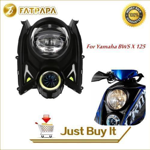 Free Shipping Motorcycle Accessories ABS Plastic Headlamp with Fan Headlamp For Yamaha BWS X 125
