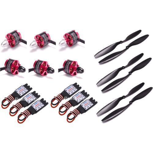 2212 920KV CW CCW Brushless Motor + 30A Simonk ESC with 3.5mm Connector + 1045 Prop for F450 F550 S550 F550 Multicopter