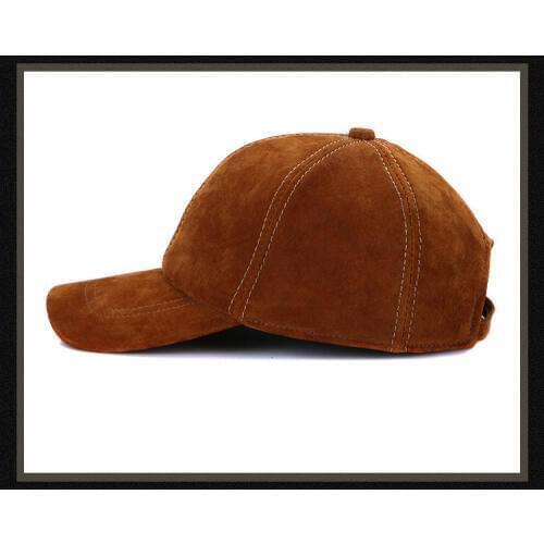Baseball cap Men high-quality Suede leather outdoor cap Sheepskin Leather hat new market fishing cap Leisure flat cap Windproof
