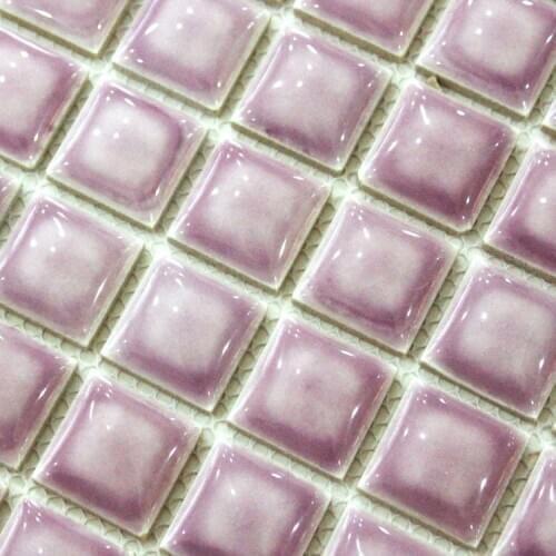 25x25mm purple color ceramic mosaic bathroom shower floor wall tiles hallway sun room mosaic tiles blue mosaic tiles