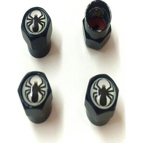 4pcs/lot Car Spider Logo Tire Valve Cap Truck Motorcycle Bike Wheel Tire Valve Stem Cap For Cars Accessories