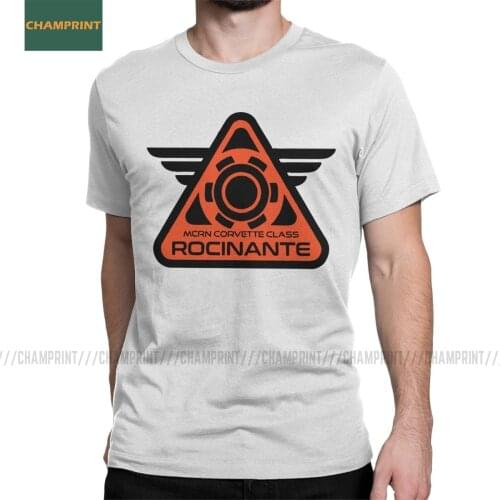 Mens Rocinante Logo The Expanse T Shirts MCRN Sci-fi Congressional Republic Navy Cotton Short Sleeve Tee Shirt Party T-Shirt