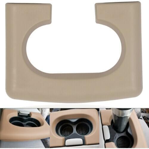 New 1pc Beige Car Interior Center Console Water Drink Cup Holder Armrest Pad For Ford F150 2004-2014