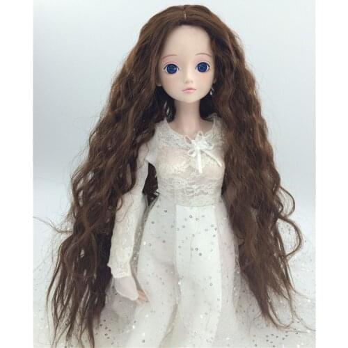 New Arrival 1/3 1/4 1/6 1/8 Bjd Sd Doll Wig High Temperature Wire Long Curly BJD Super Hair Doll Wig