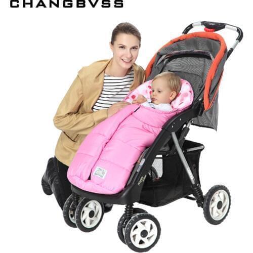 New Arrival Baby Stroller Sleeping Bags Winter Warm Newborn Envelope Fur Baby Stroller Sleepsacks Pram Footmuff Bed Swaddle Wrap