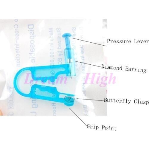 New Arrival Piercing Tools Disposable Ear Piercing Gun Unit No Cross-infection One-off 60pcs/lot Promotional gift