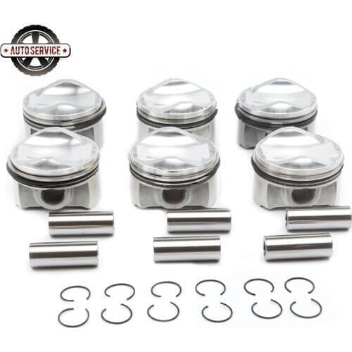 NEW 06E 107 065 DM 84.51mm Piston & Piston Ring Set 06E198151Q For Audi A4 A5 A6 A7 A8 Q5 Q7 VW Touareg 3.0T Pin 22mm 06E198151Q