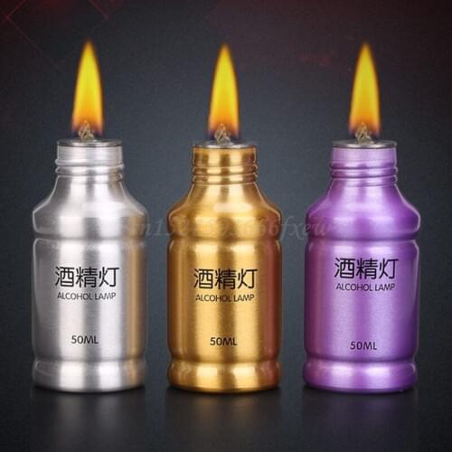 Portable Mini 50ml Aluminum Alloy Alcohol Burner Lamp Chemistry Lab Equipment Test Tube Heating Tool Supplies