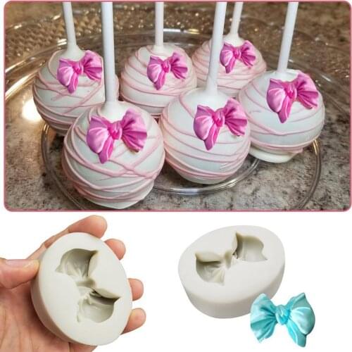 1Pcs Bowknot Silicone Mold 6x5.2x1.7cm Chocolate Cookie Baking Home Cake Decoration Mold Tool Muffin Kitchen B4I9